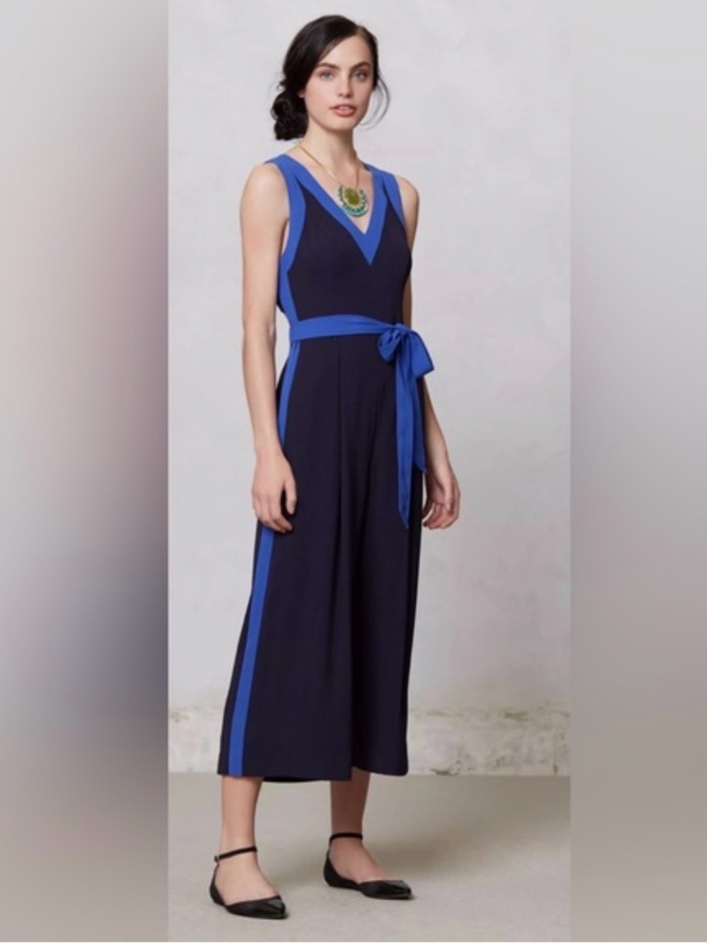 Elevenses for Anthropologie Beca colorblock jumpsuit